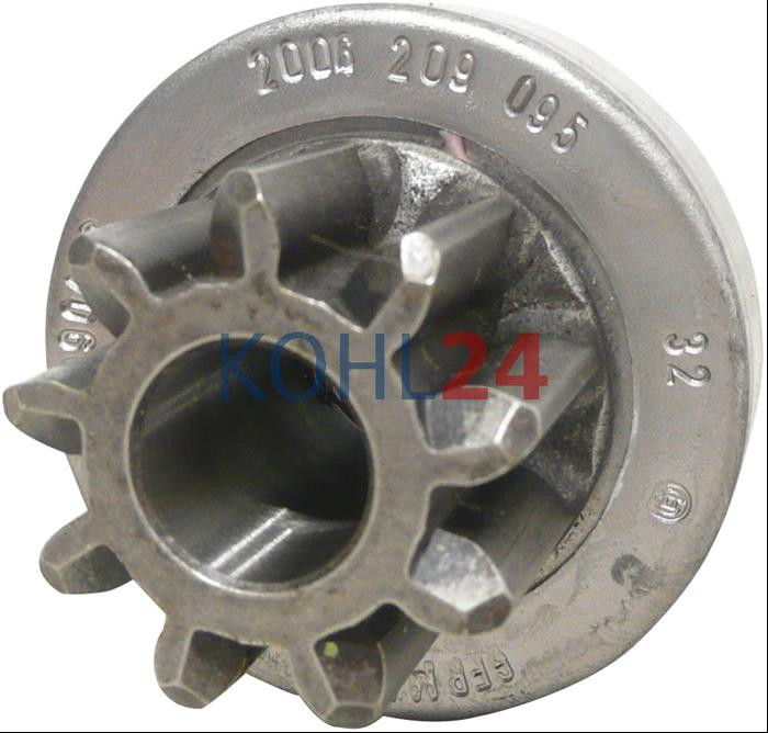 Ritzel für Anlasser der 0001354....Serie EJD...-Serie Bosch 2006209086 2006209095 2006209215 2006209229 9 Zähne 10 Splines rechts Original Bosch